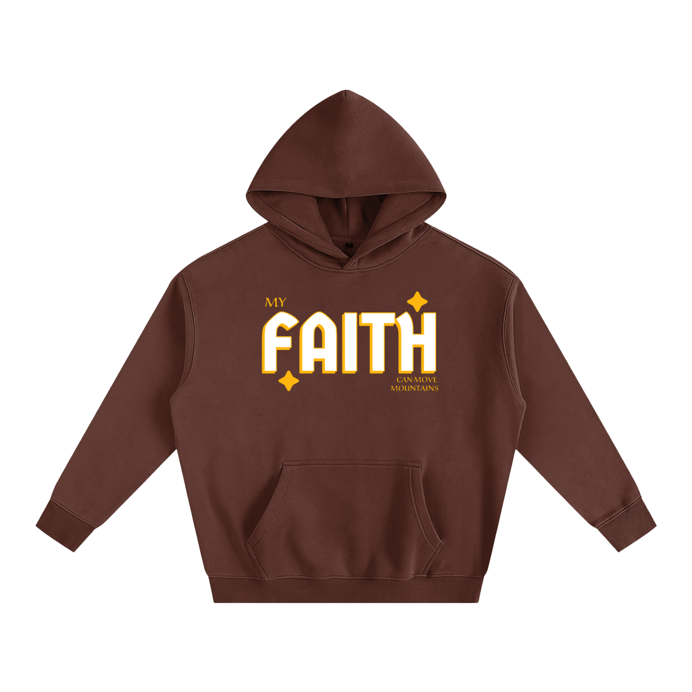 My Faith Can Move Mountains | Christian Faith Inspired Oversize Fleeced Hoodie