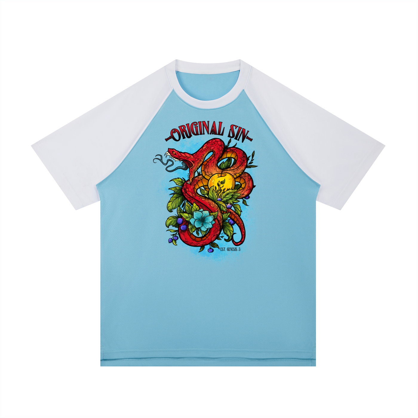 Original Sin |Genesis 3 | Raglan Sleeve Mesh T-Shirt