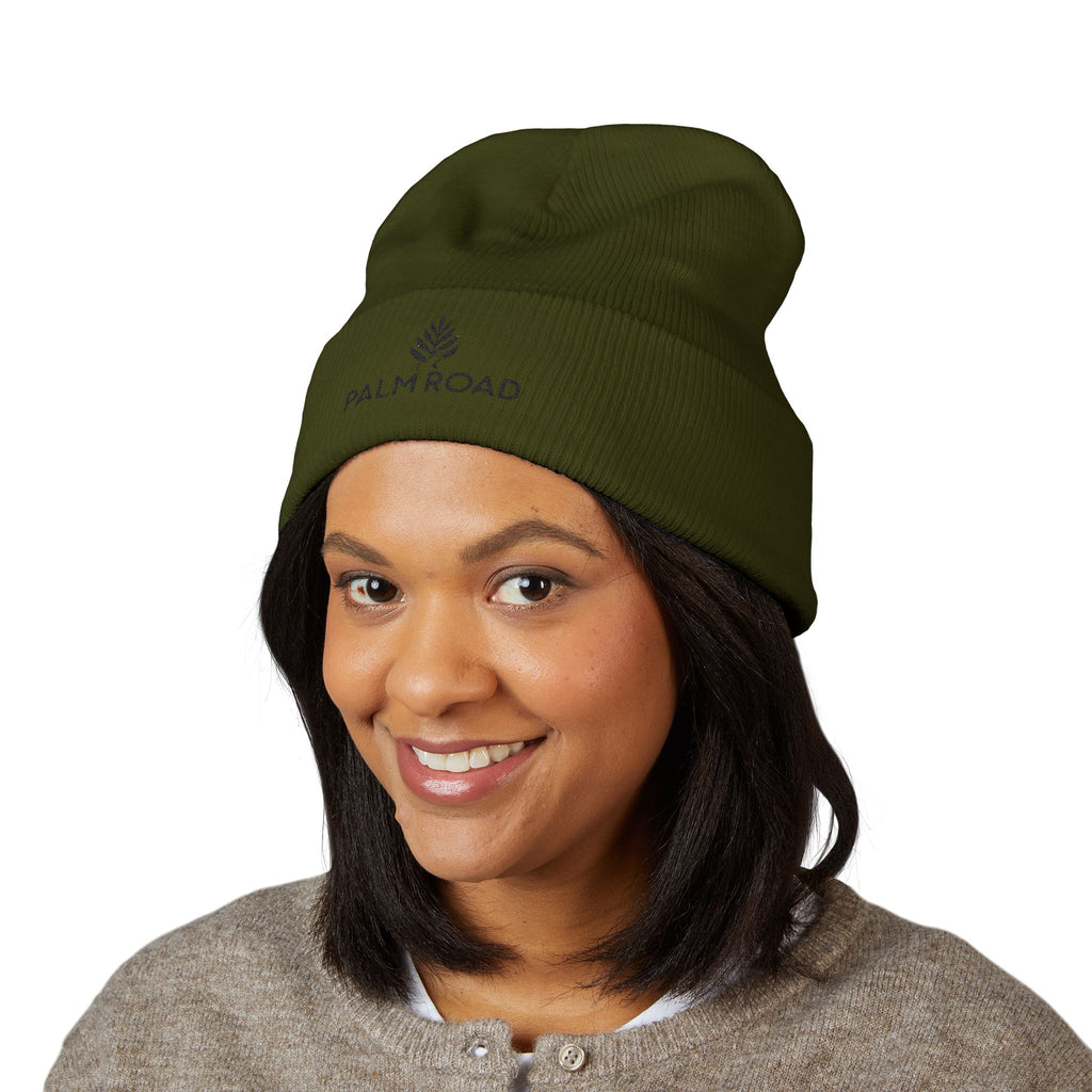 Palm Road |Embroidered Cuffed Beanie