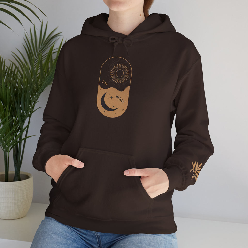 Day One Stuff| Minimal Sun and Moon Graphic Hoodie