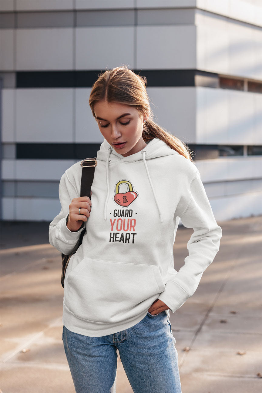 Guard Your Heart Hoodie | Padlock Valentine's Day Graphic