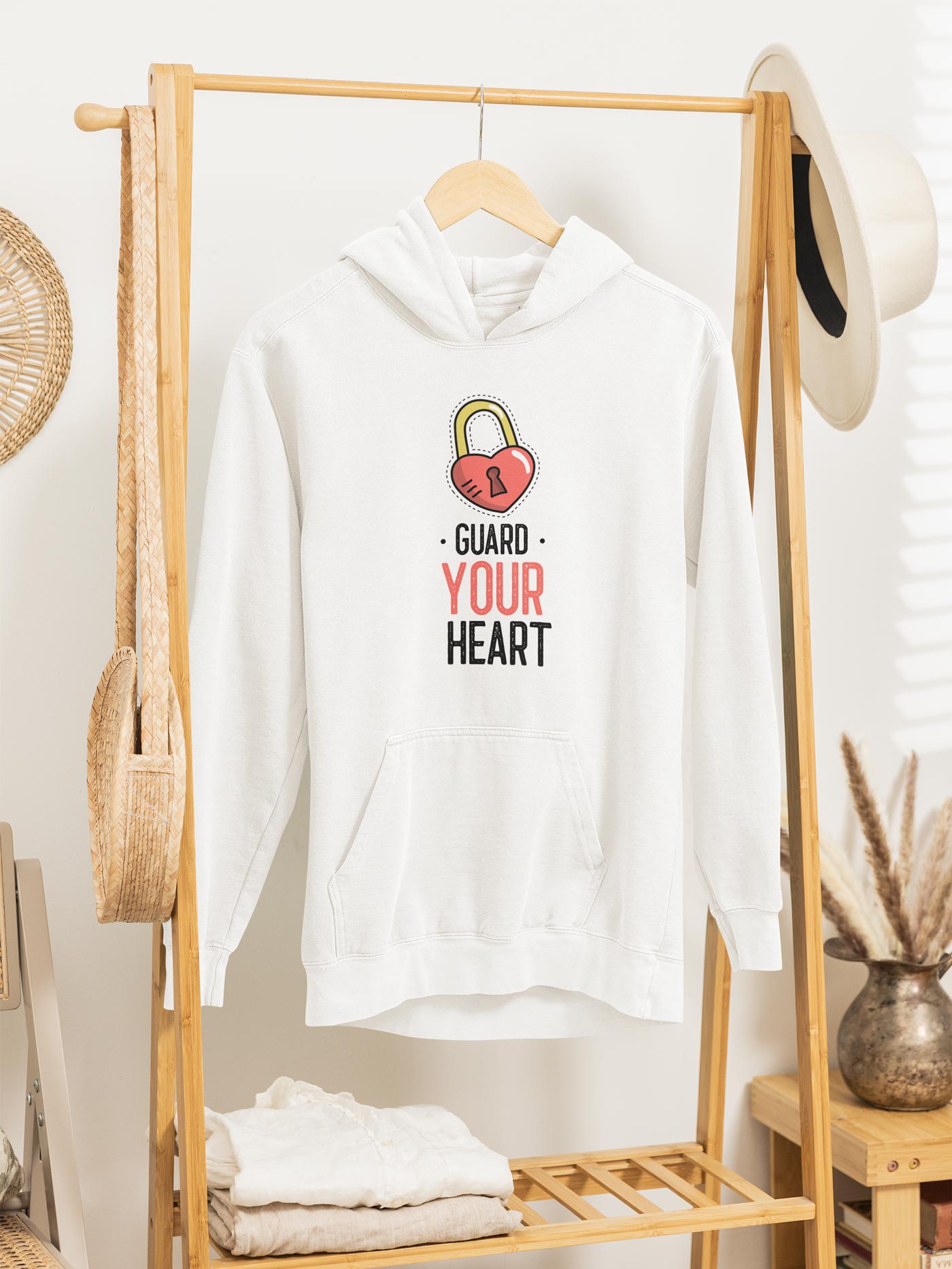 Guard Your Heart Hoodie | Padlock Valentine's Day Graphic