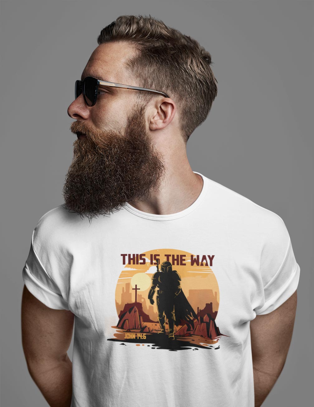 This Is The Way | Retro Hand Drawn Bounty Hunter T-Shirt
