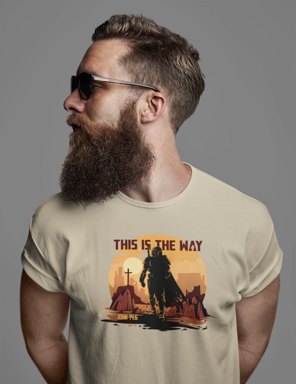 This Is The Way | Retro Hand Drawn Bounty Hunter T-Shirt