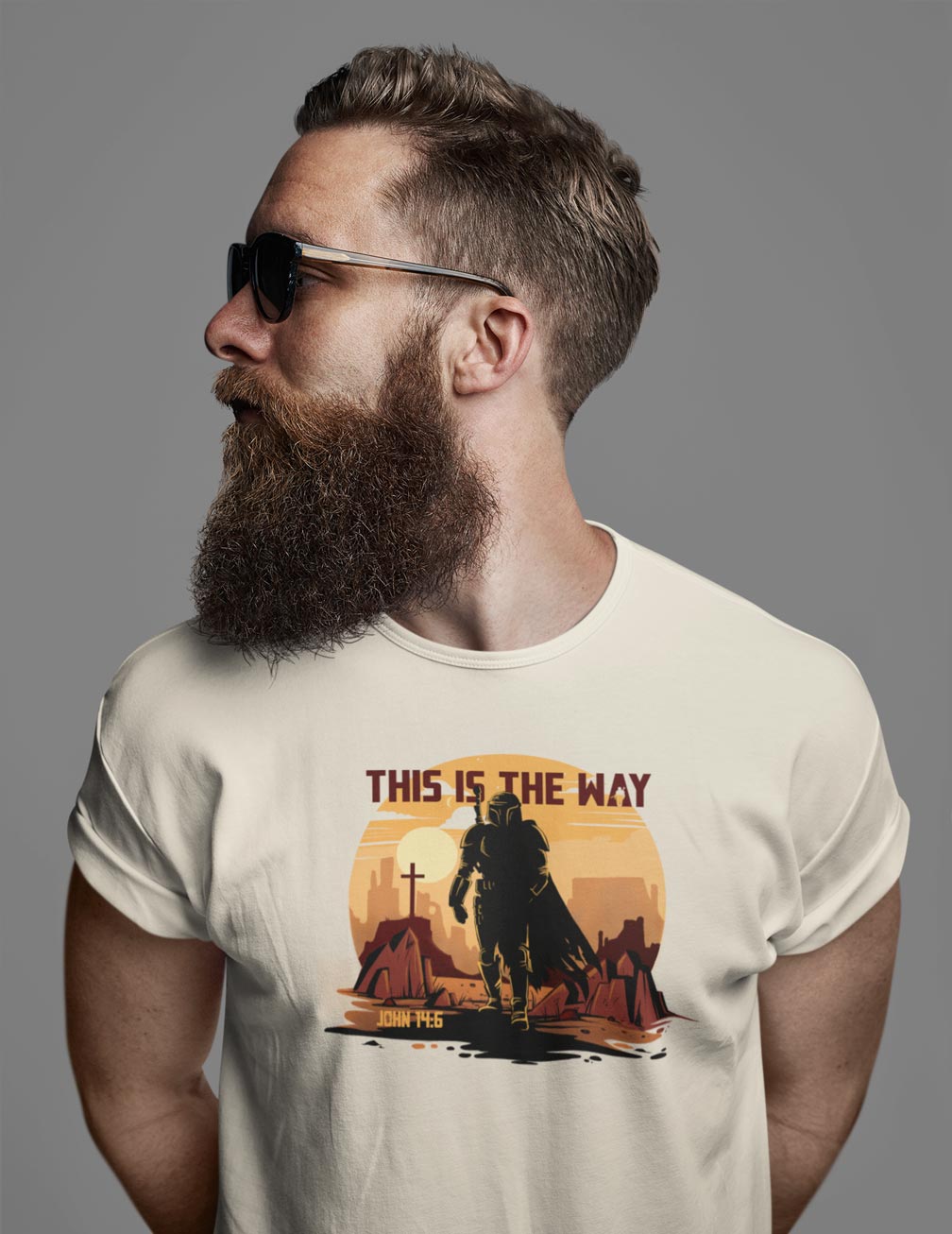This Is The Way | Retro Hand Drawn Bounty Hunter T-Shirt