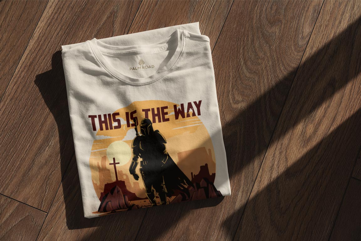 This Is The Way | Retro Hand Drawn Bounty Hunter T-Shirt