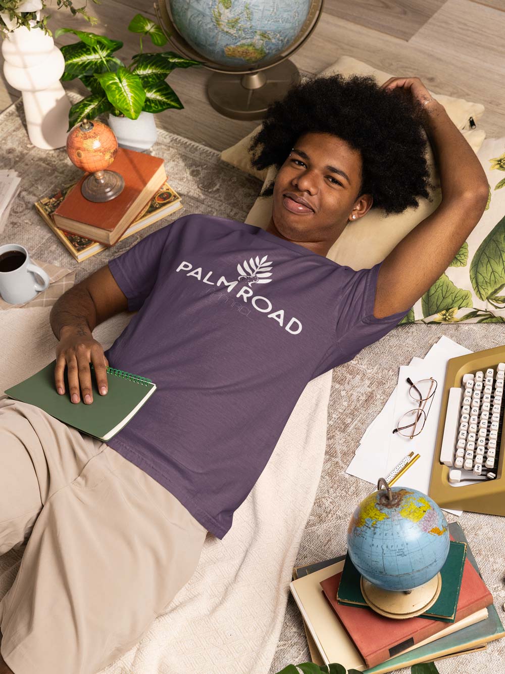 Palm Road Logo T-Shirt | White Print