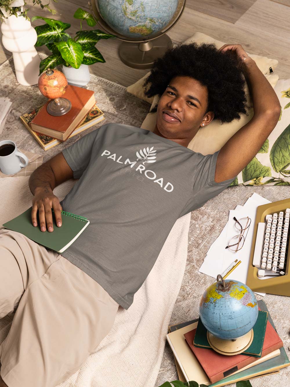 Palm Road Logo T-Shirt | White Print