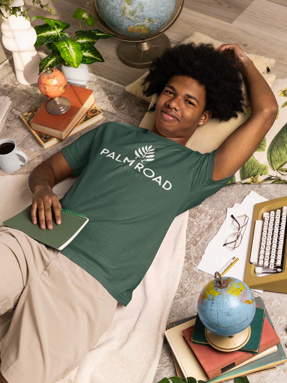 Palm Road Logo T-Shirt | White Print