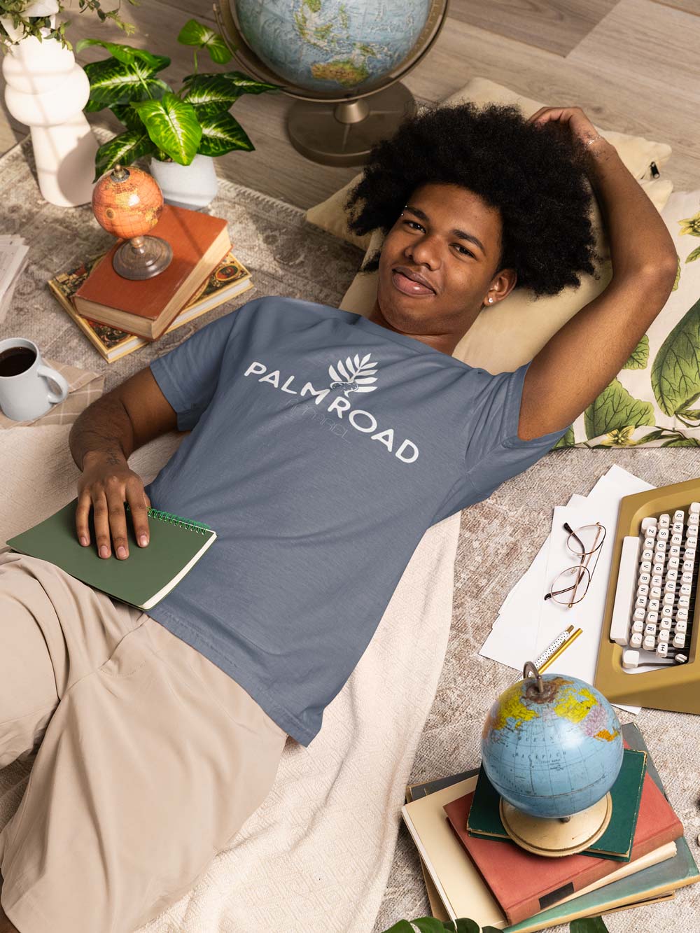 Palm Road Logo T-Shirt | White Print