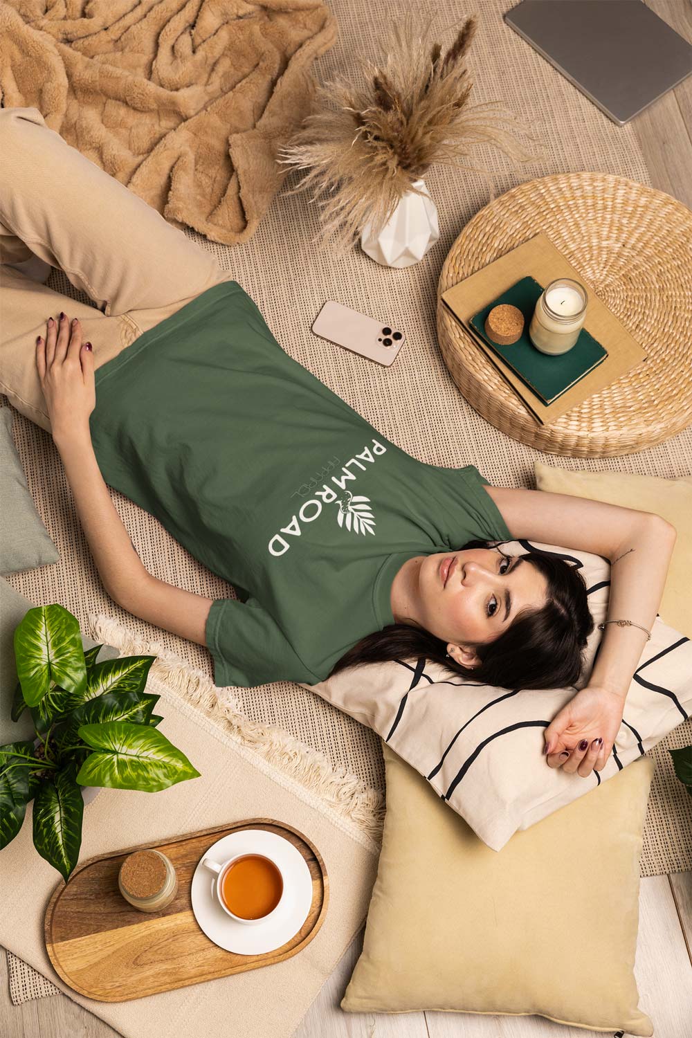 Palm Road Logo T-Shirt | White Print