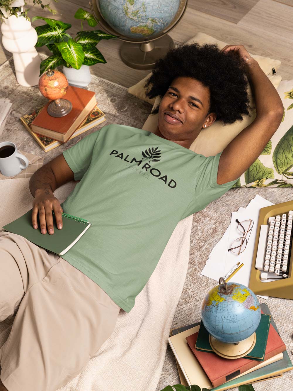Palm Road Logo T-Shirt | Black Print