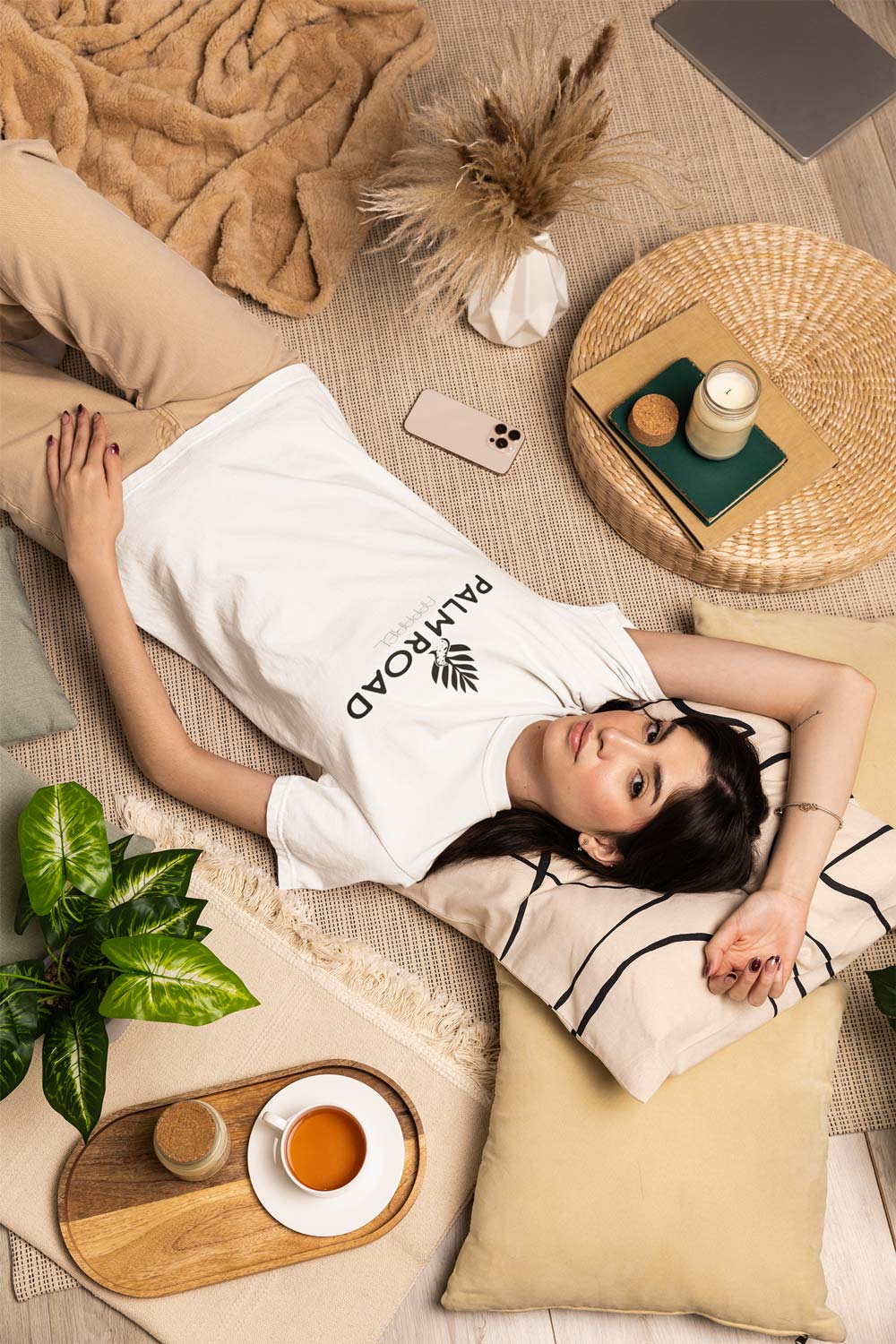 Palm Road Logo T-Shirt | Black Print