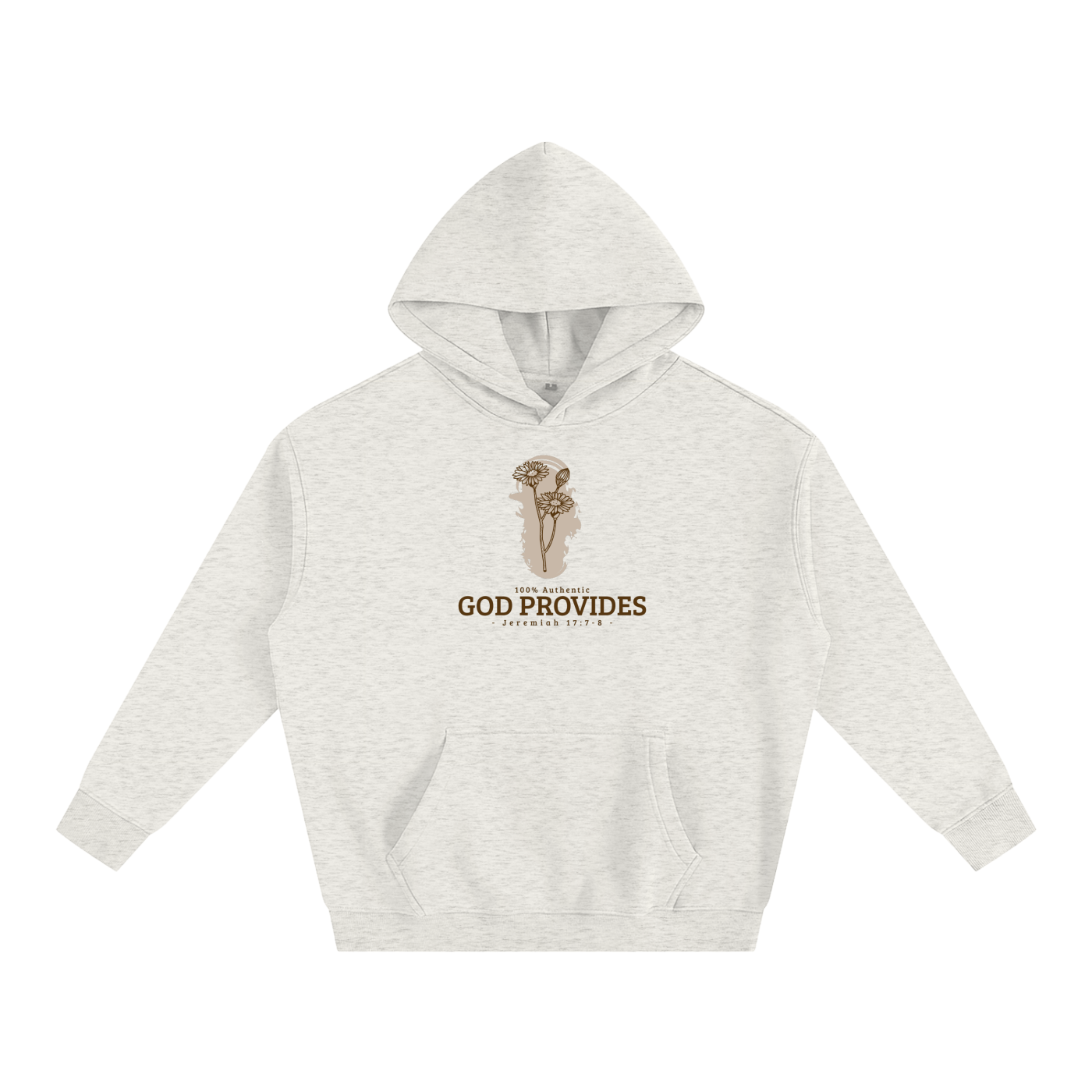 God Will Provide | Christian Faith Inspired Oversize Fleeced Hoodie