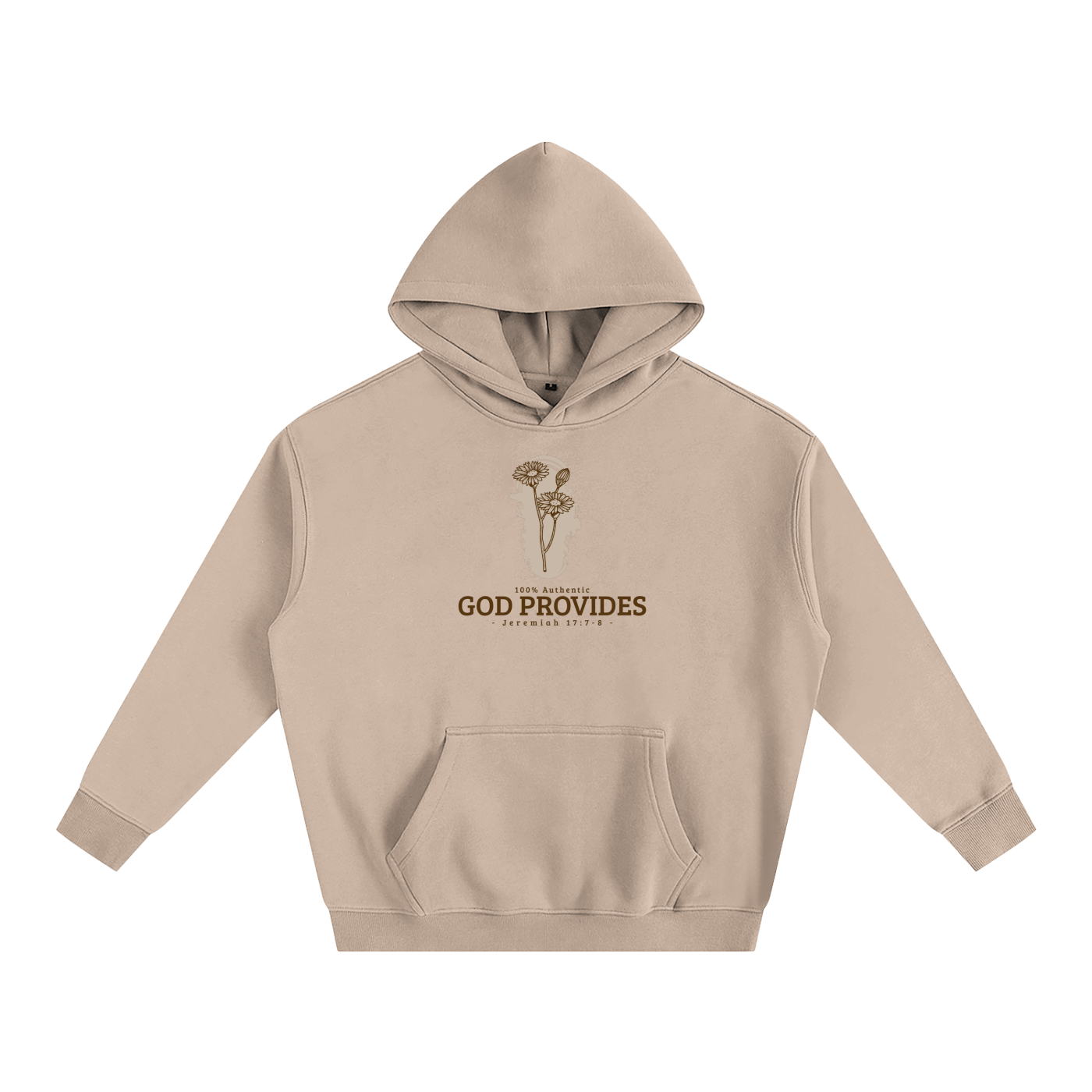 God Will Provide | Christian Faith Inspired Oversize Fleeced Hoodie