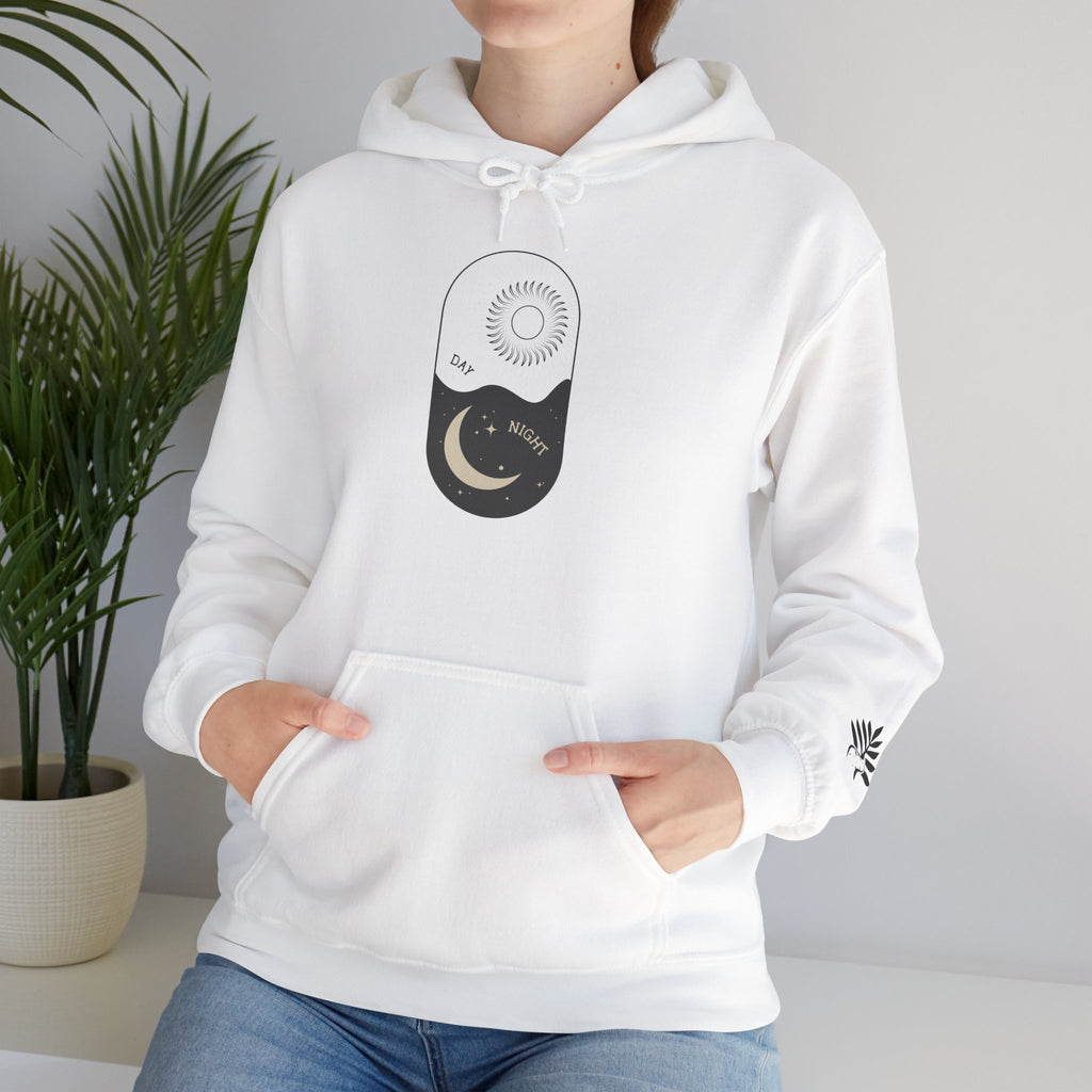 Day One Stuff| Minimal Sun and Moon Graphic Hoodie