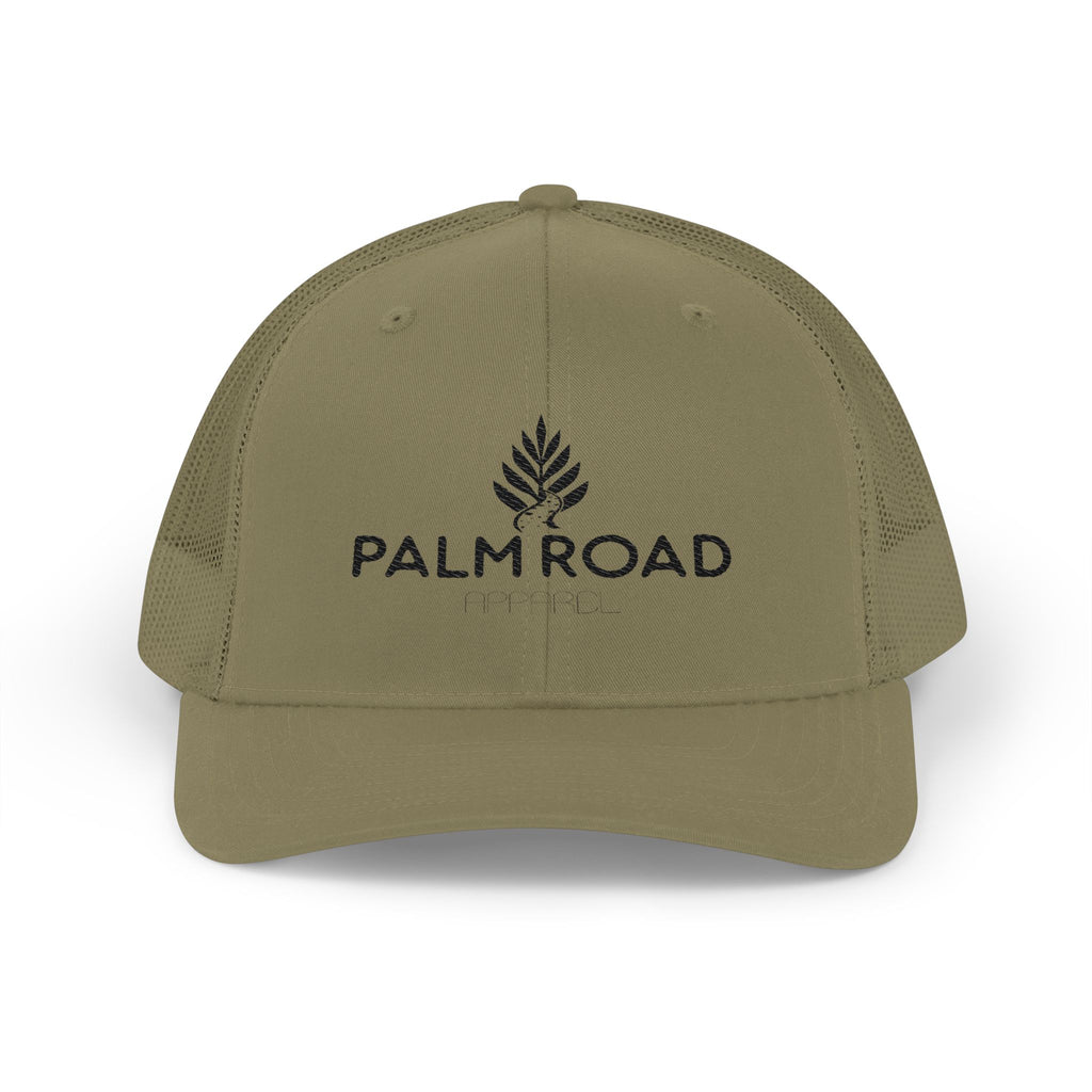 Embroidered Palm Road Snapback Trucker Hat