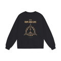 Faith Hope and Love | Christian Faith Inspired Heavyweight Drop Shoulder Sweatshirt