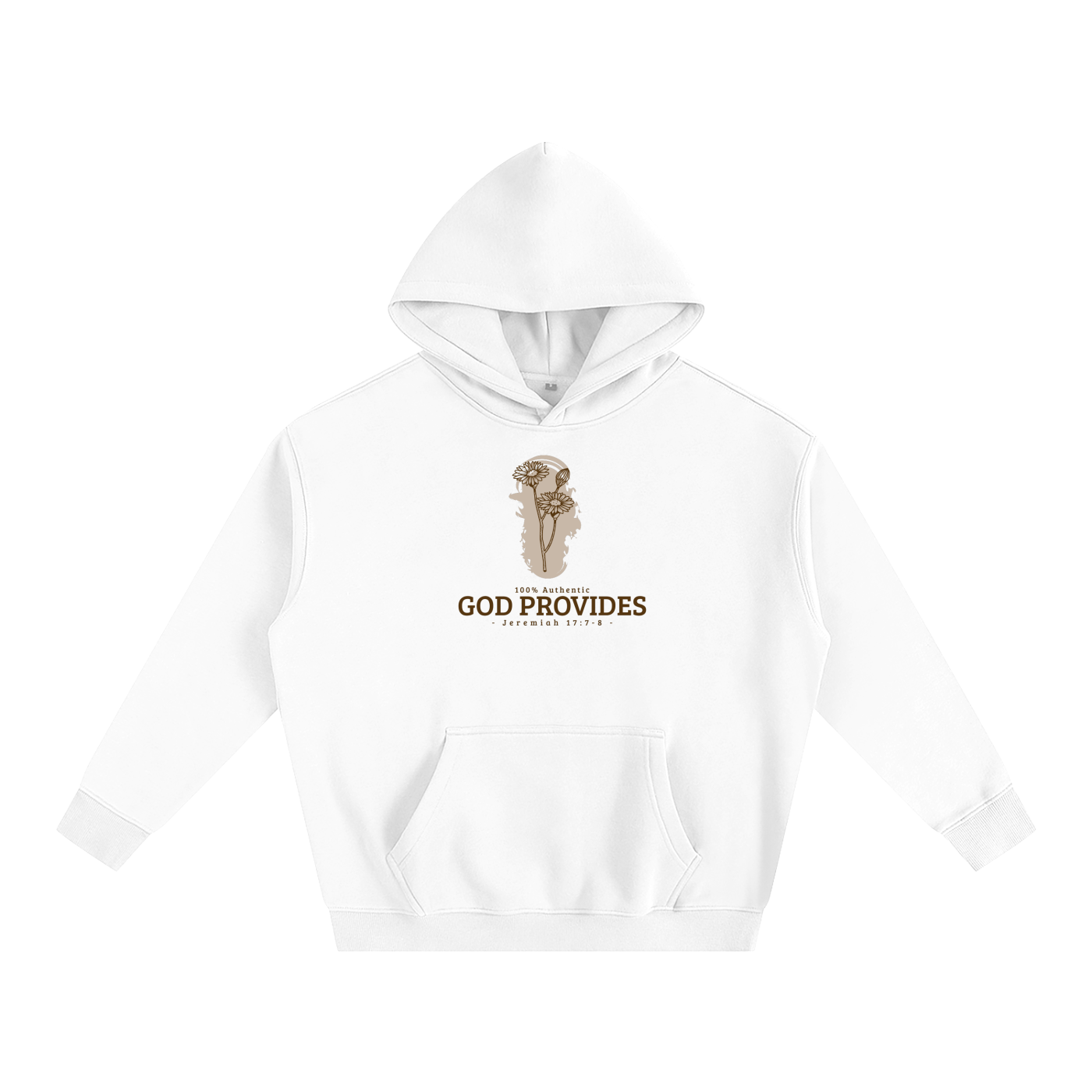 God Will Provide | Christian Faith Inspired Oversize Fleeced Hoodie