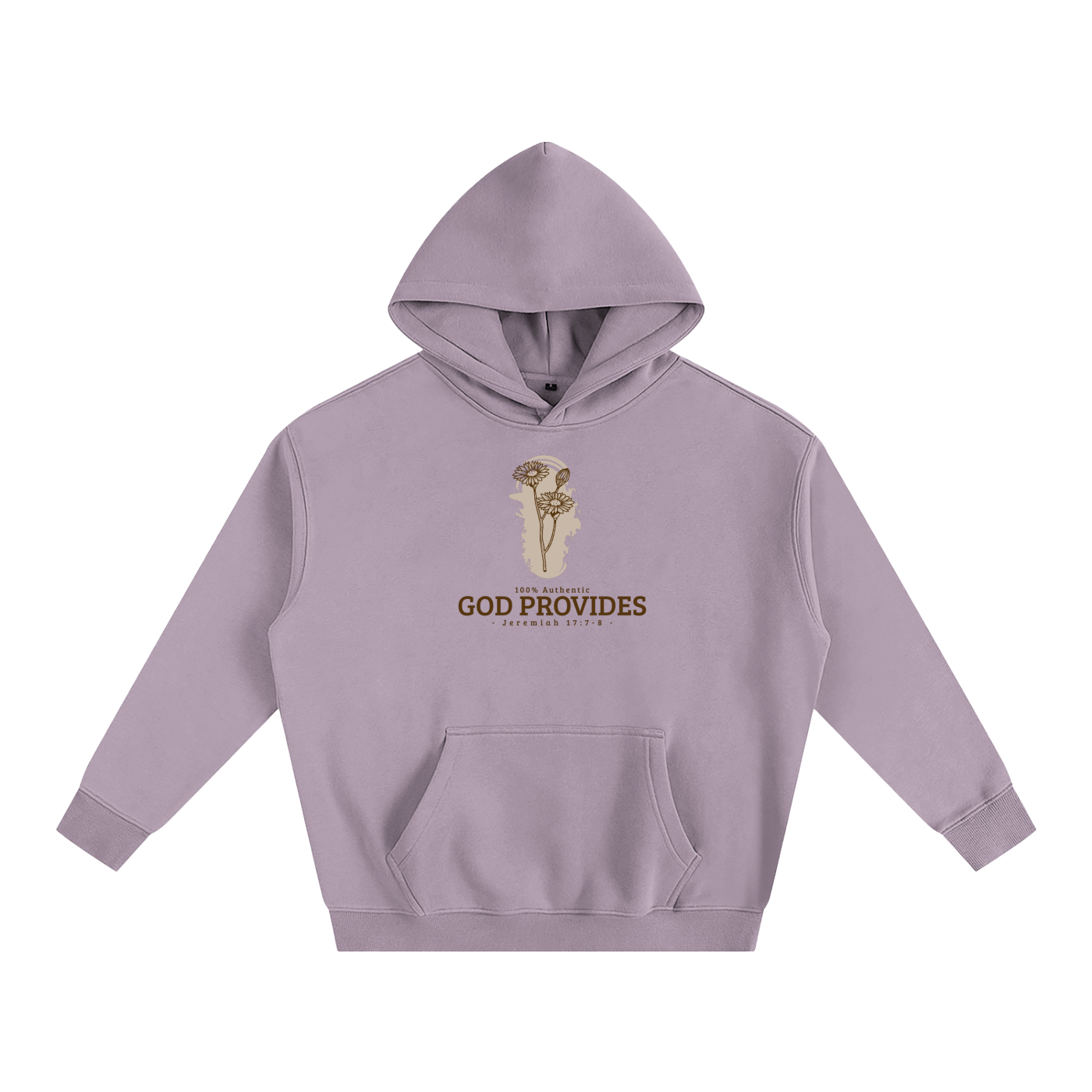 God Will Provide | Christian Faith Inspired Oversize Fleeced Hoodie