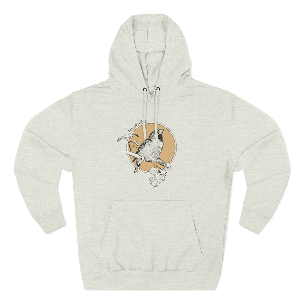 Vintage Style Bird Illustration Hoodie | Matthew 6:26