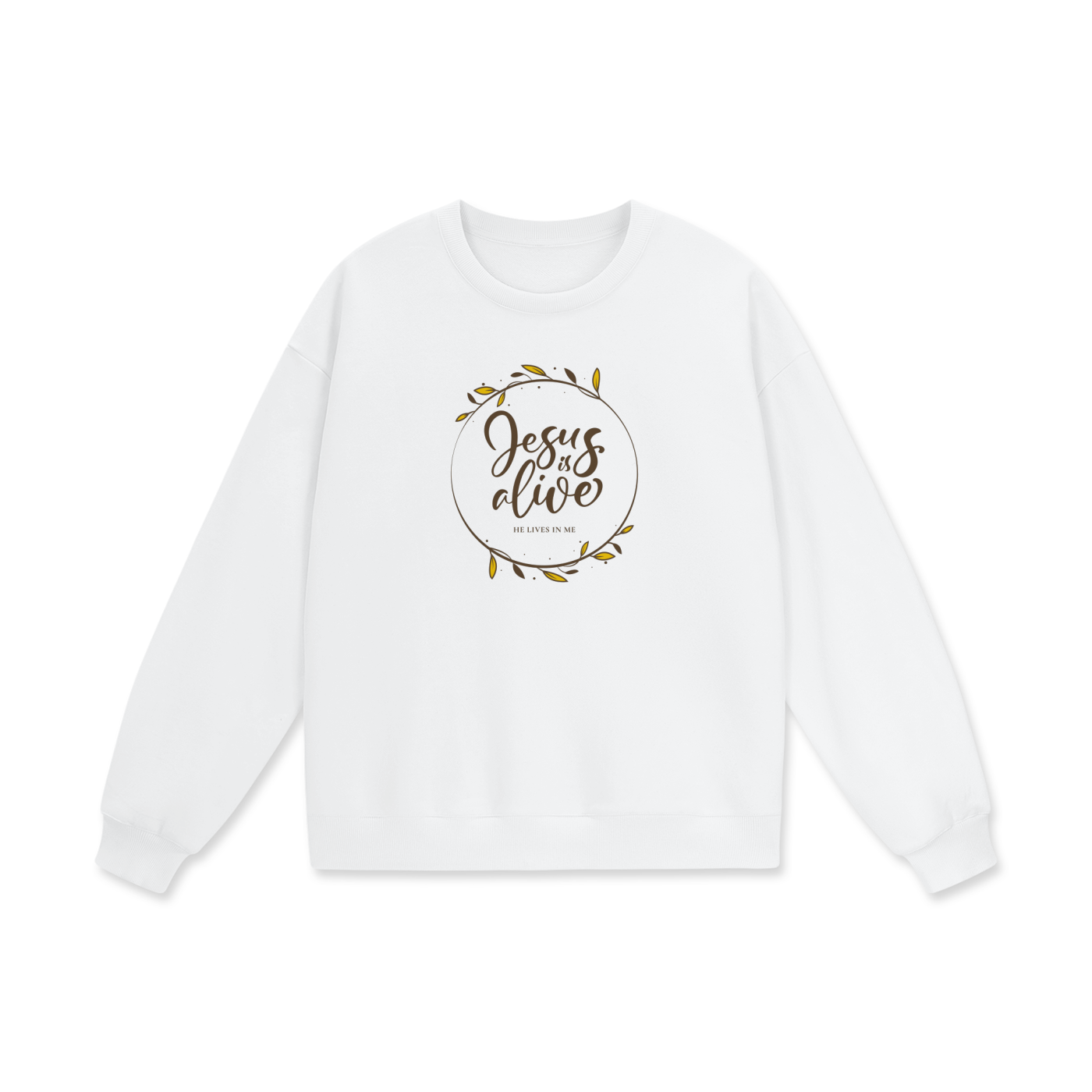 Jesus is Alive | Christian Faith Inspired Heavyweight Drop Shoulder Sweatshirt
