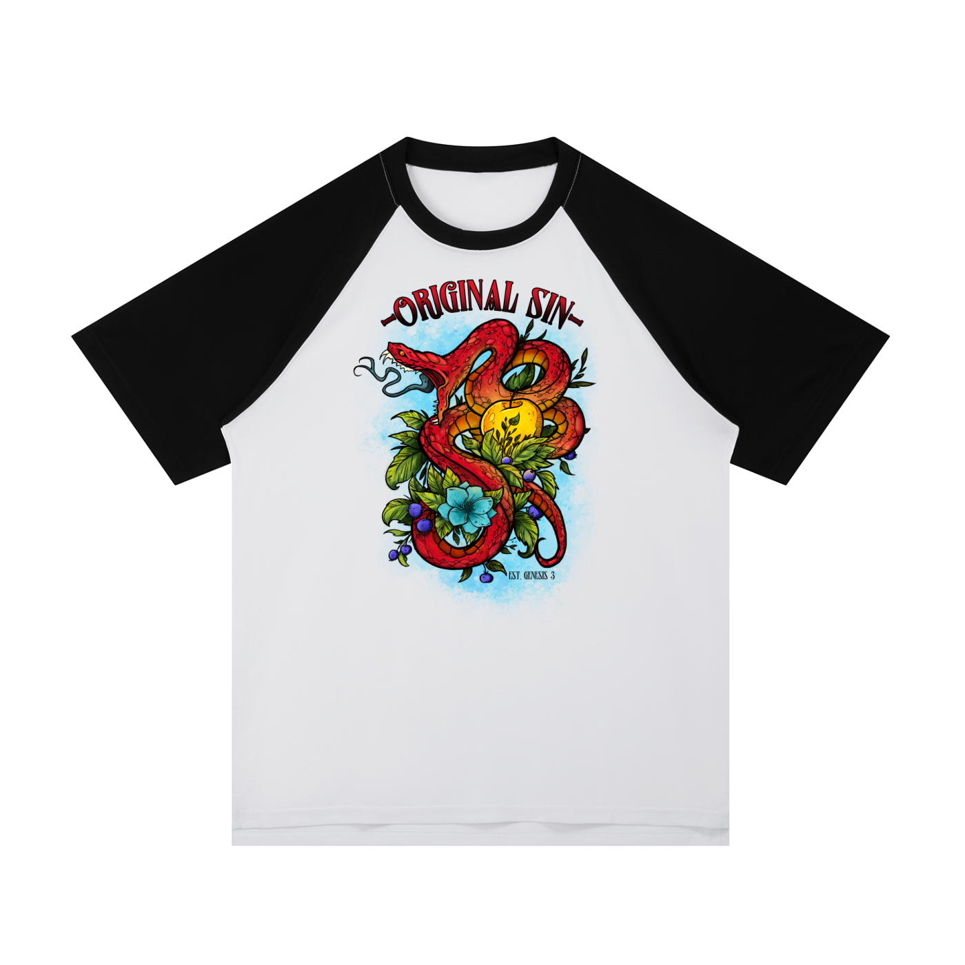 Original Sin |Genesis 3 | Raglan Sleeve Mesh T-Shirt