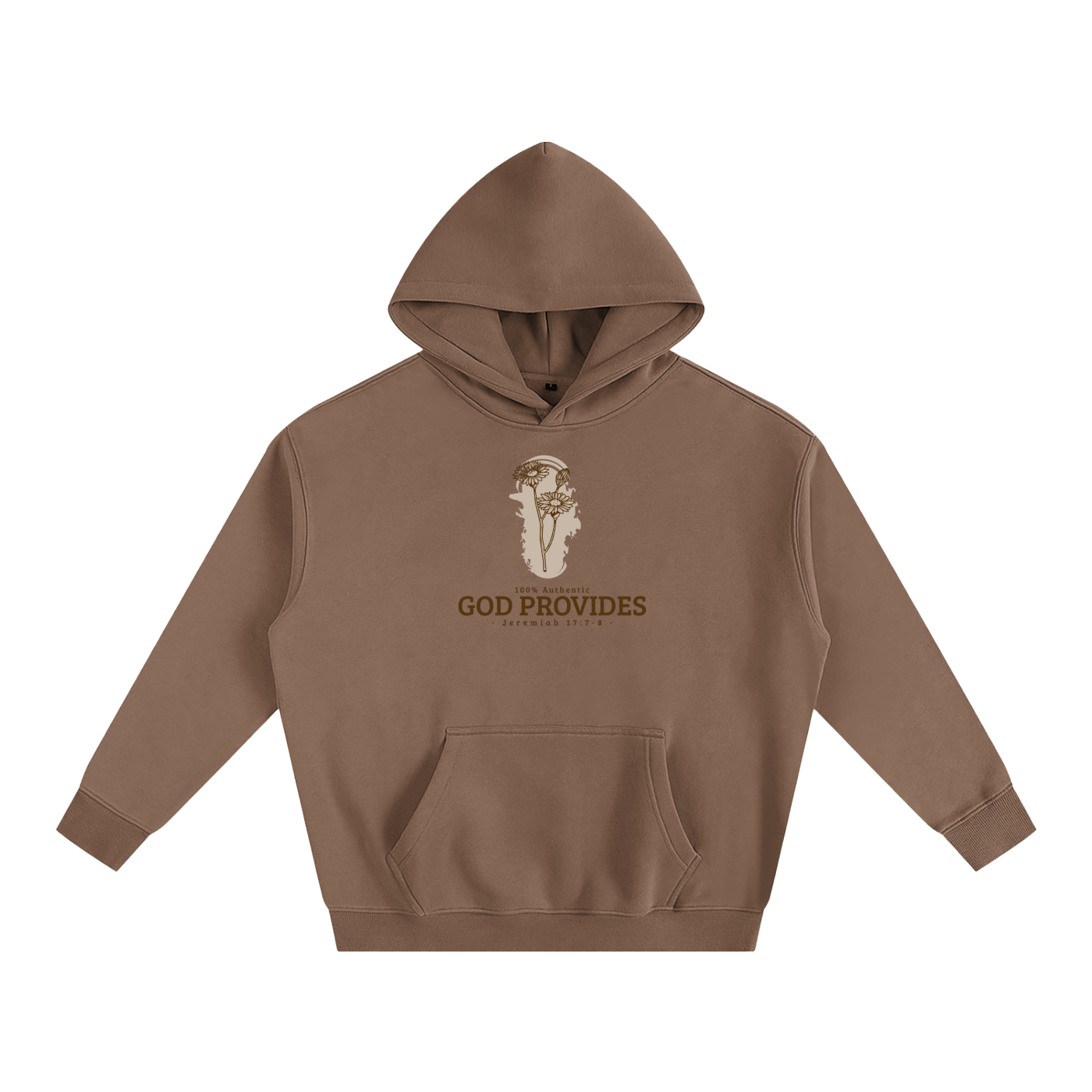 God Will Provide | Christian Faith Inspired Oversize Fleeced Hoodie