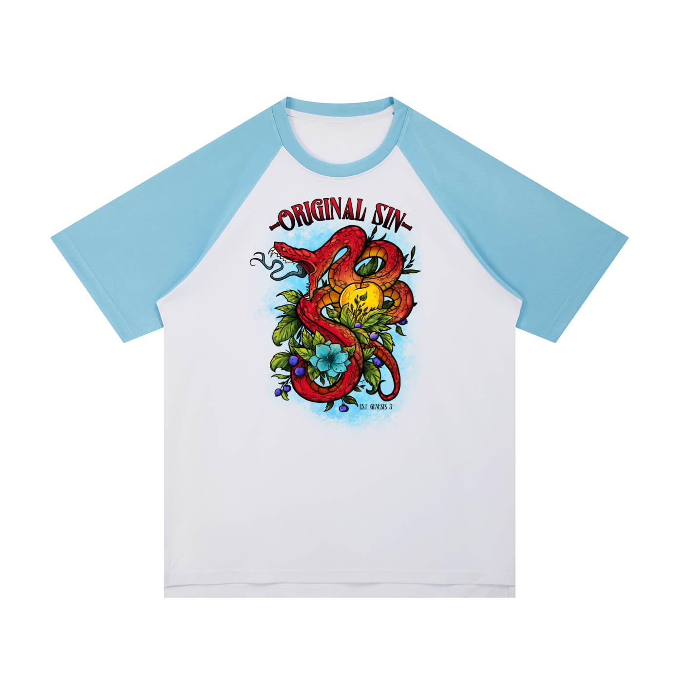 Original Sin |Genesis 3 | Raglan Sleeve Mesh T-Shirt