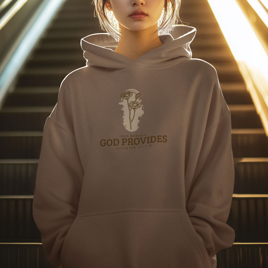 God Will Provide | Christian Faith Inspired Oversize Fleeced Hoodie