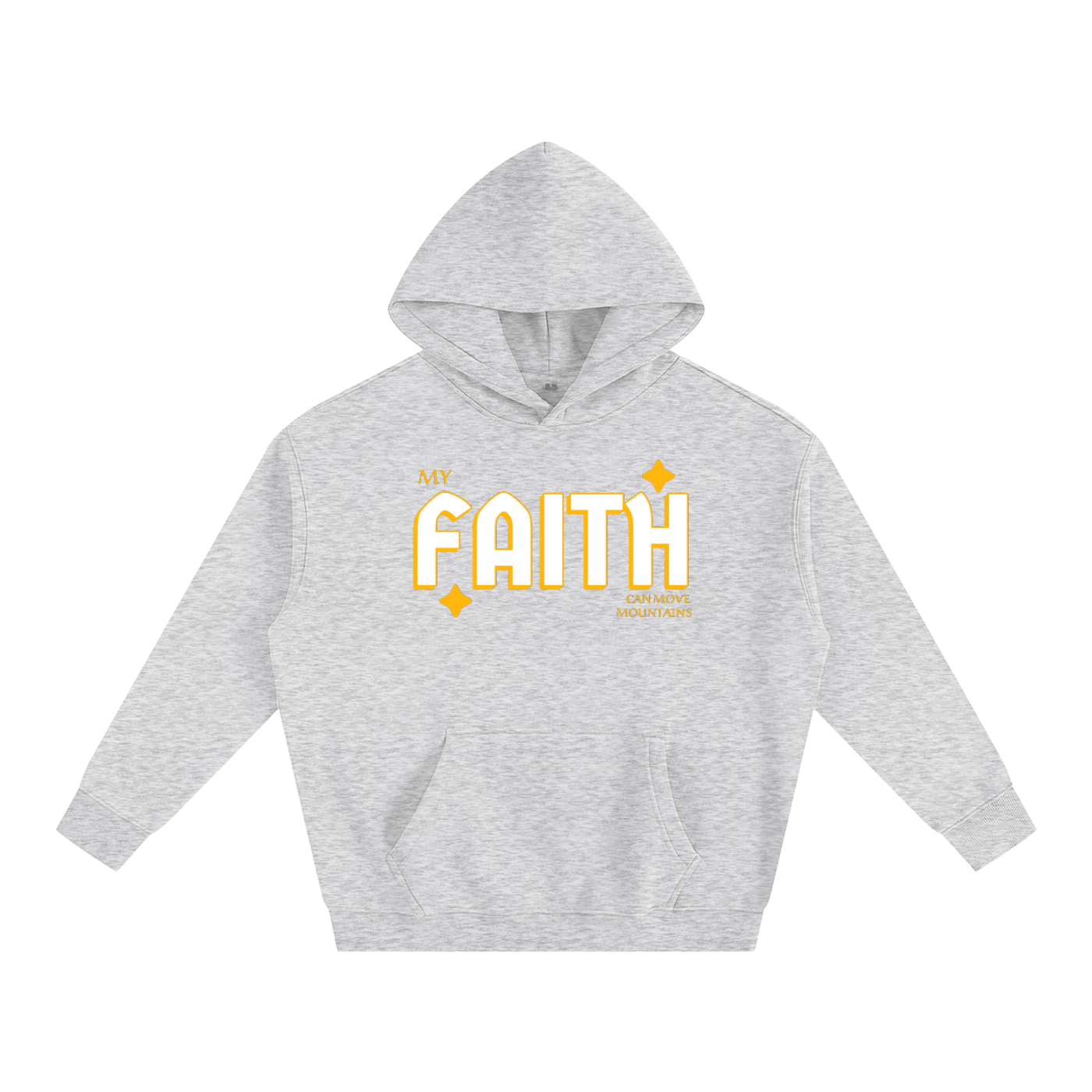 My Faith Can Move Mountains | Christian Faith Inspired Oversize Fleeced Hoodie