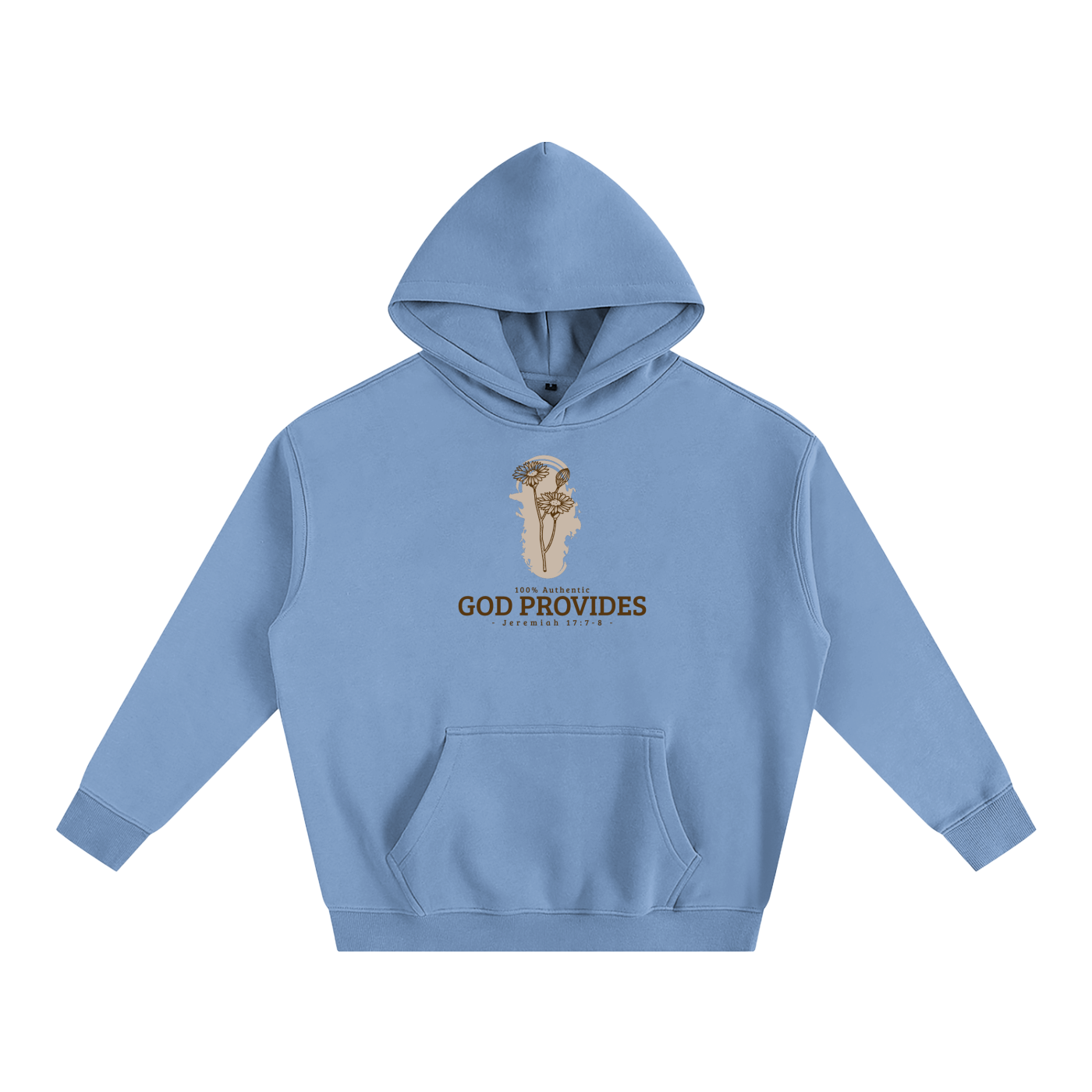 God Will Provide | Christian Faith Inspired Oversize Fleeced Hoodie