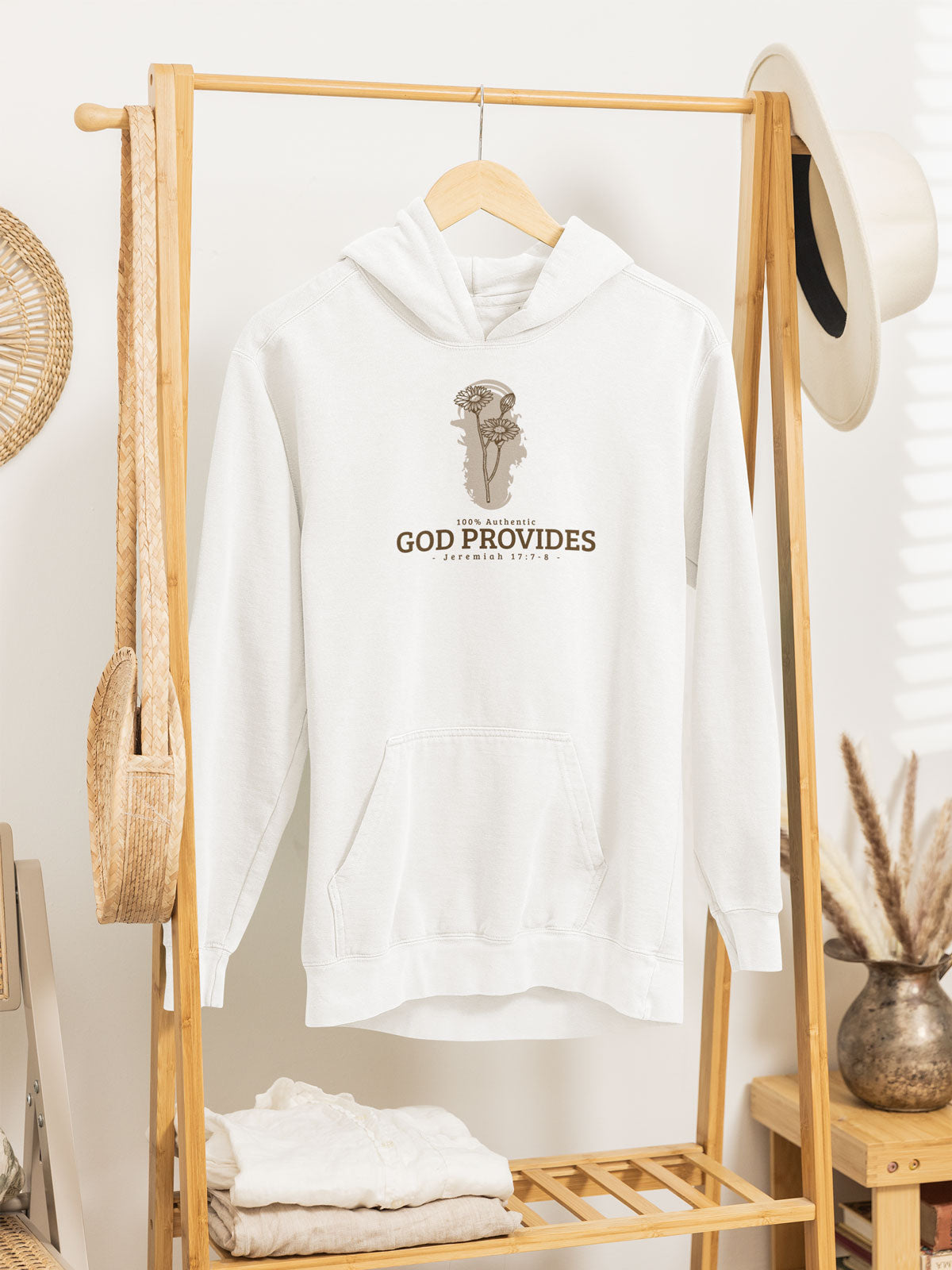 God Will Provide | Christian Faith Inspired Oversize Fleeced Hoodie