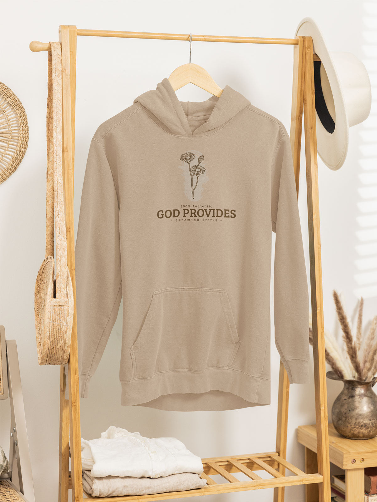 God Will Provide | Christian Faith Inspired Oversize Fleeced Hoodie