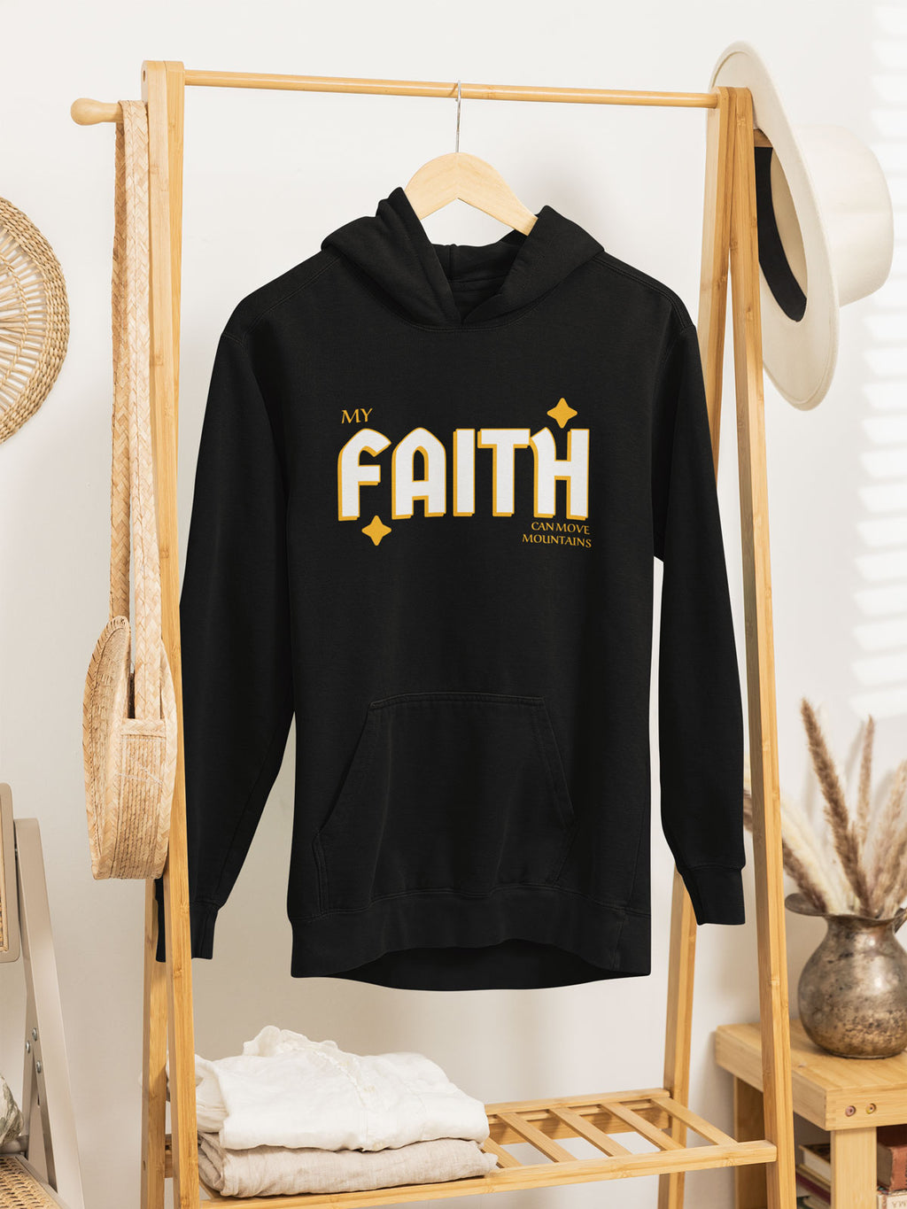 My Faith Can Move Mountains | Christian Faith Inspired Oversize Fleeced Hoodie