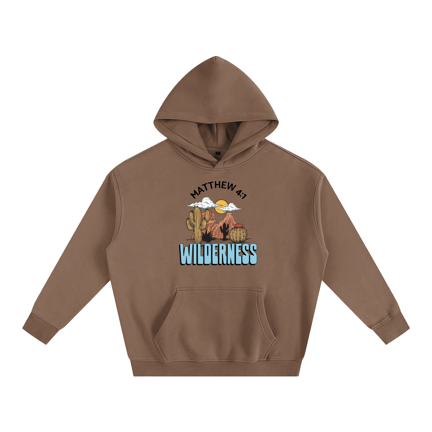 Jesus In The Wilderness | Christian Faith Inspired Oversize Fleeced Hoodie