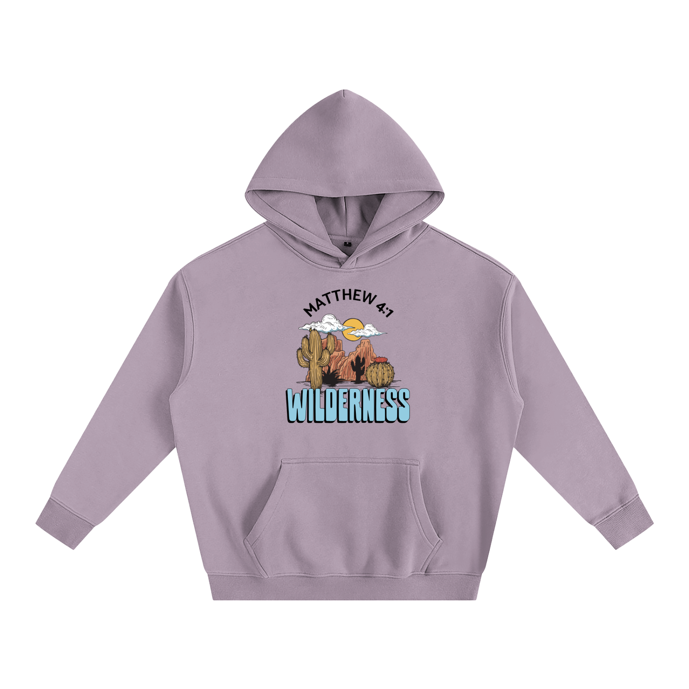 Jesus In The Wilderness | Christian Faith Inspired Oversize Fleeced Hoodie