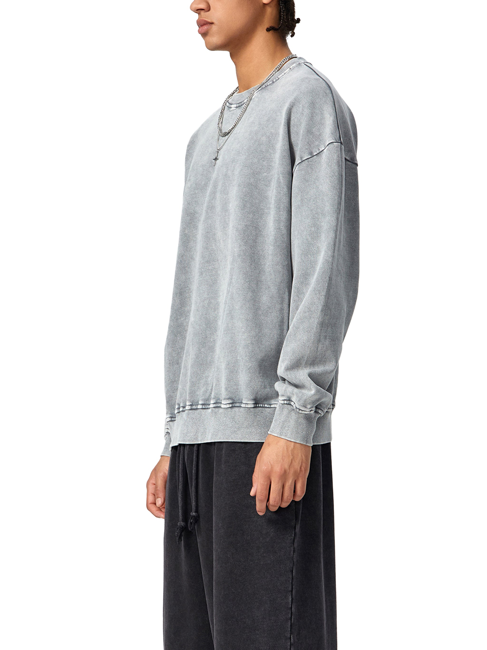 Day Five Genesis Graphic | Christian Faith Inspired Snow Washed Oversized Sweatshirt