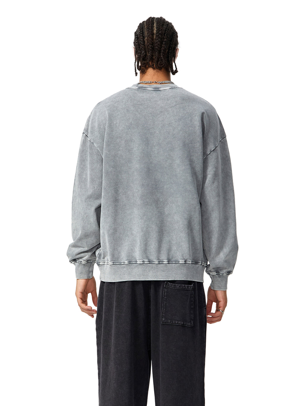 Day Five Genesis Graphic | Christian Faith Inspired Snow Washed Oversized Sweatshirt