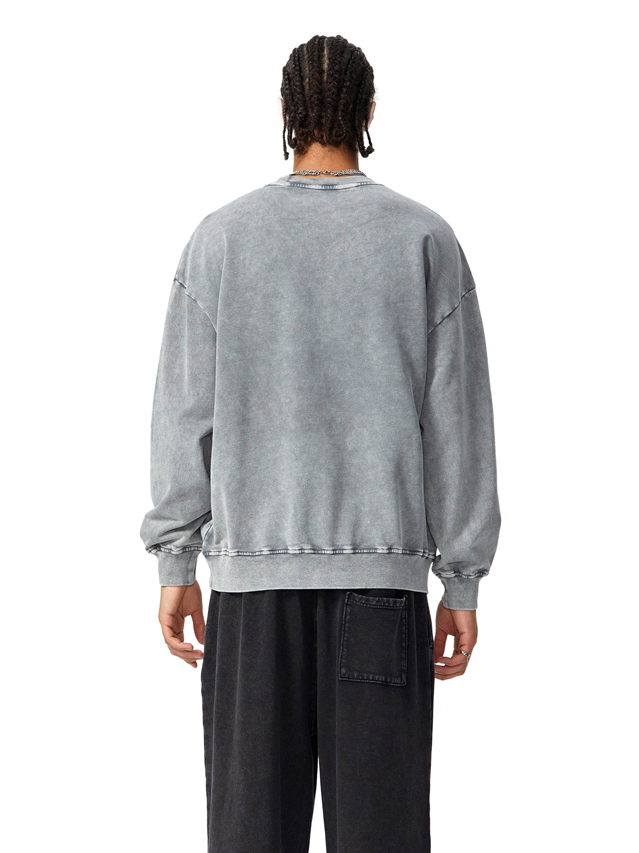 Day Five Genesis Graphic | Christian Faith Inspired Snow Washed Oversized Sweatshirt