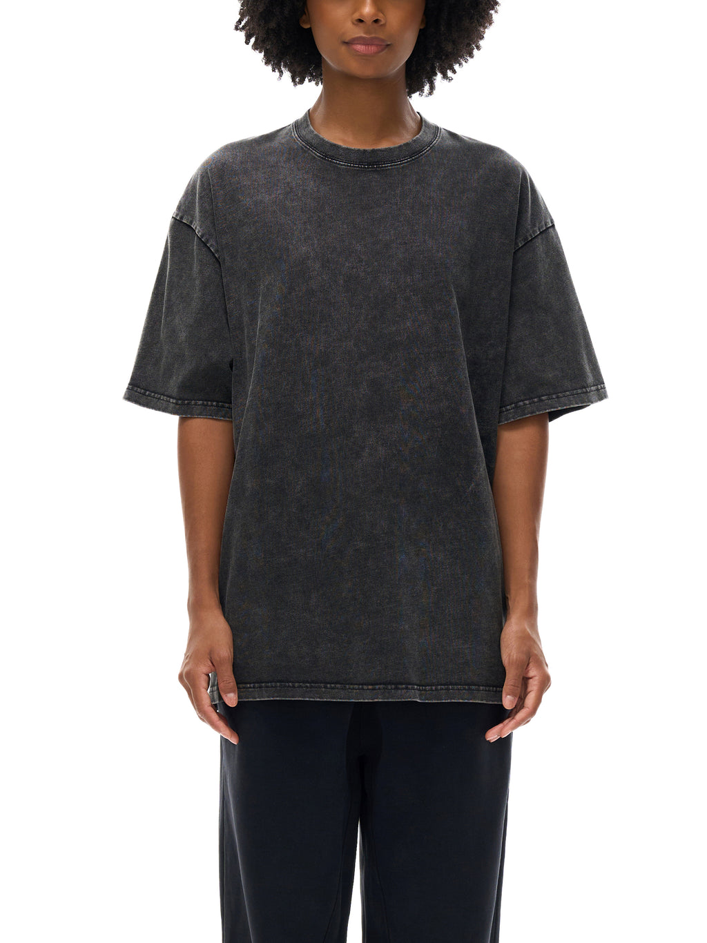 Fishers Of Men Vintage Style Badge | Christian Faith Inspired Snow Washed Oversized Cotton T-Shirt
