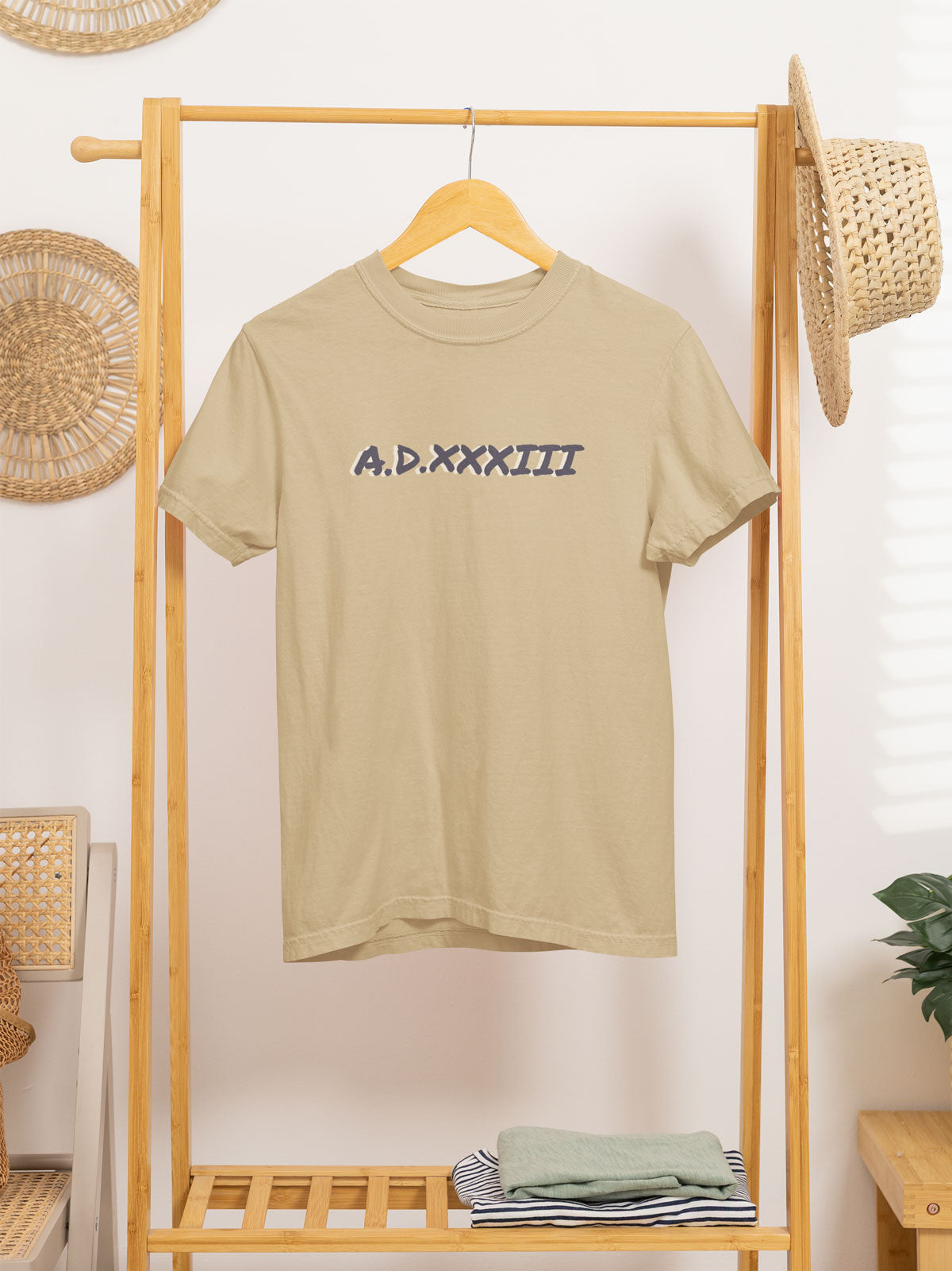 A.D.XXXIII | Christian Faith InspiredVintage Washed Oversized Cotton T-Shirt