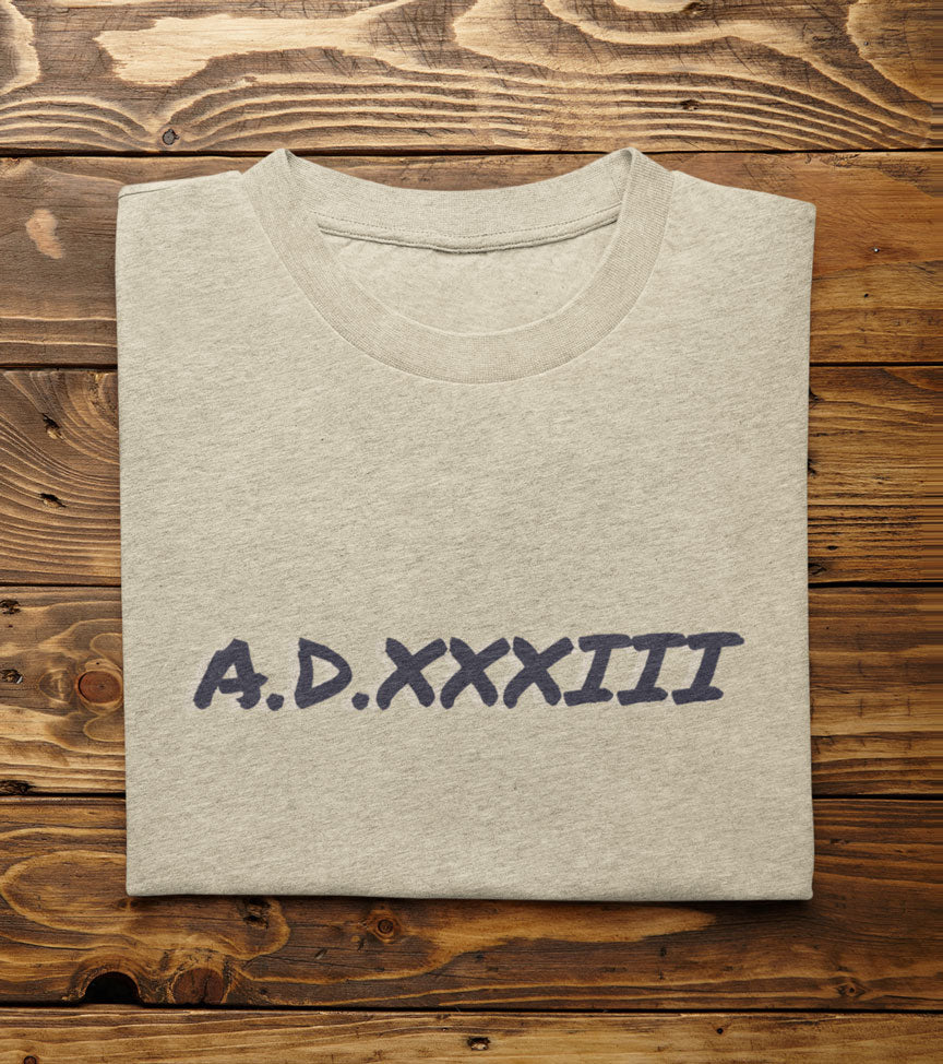 A.D.XXXIII | Christian Faith InspiredVintage Washed Oversized Cotton T-Shirt