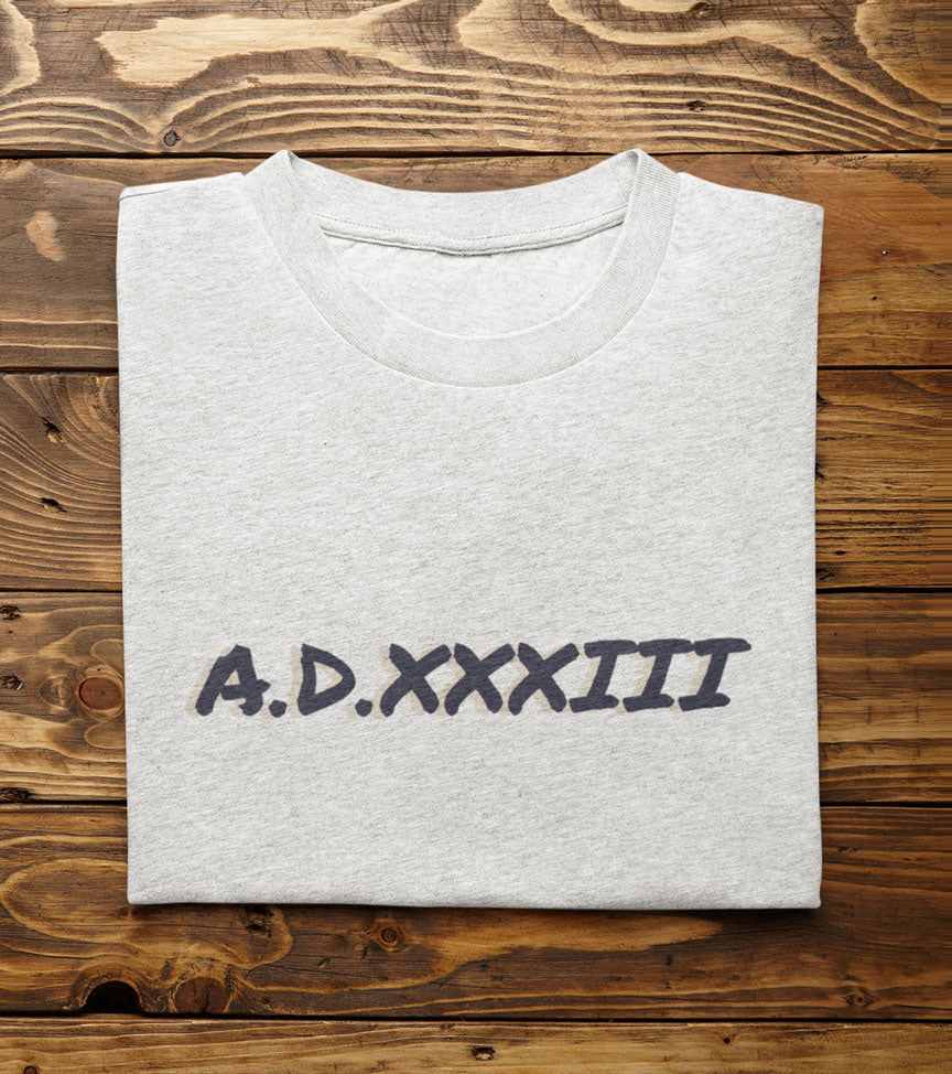 A.D.XXXIII | Christian Faith InspiredVintage Washed Oversized Cotton T-Shirt