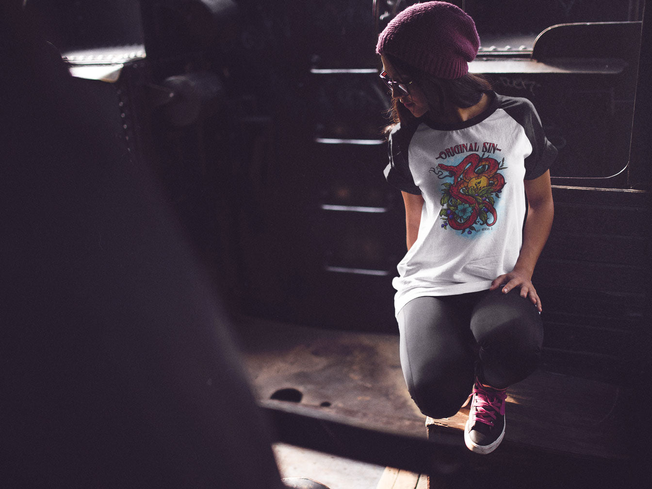Original Sin |Genesis 3 | Raglan Sleeve Mesh T-Shirt