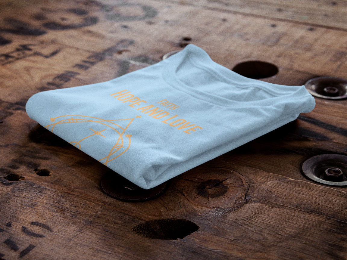 Faith Hope and Love | Christian Faith Inspired Mineral Wash Boxy Cotton T-Shirt