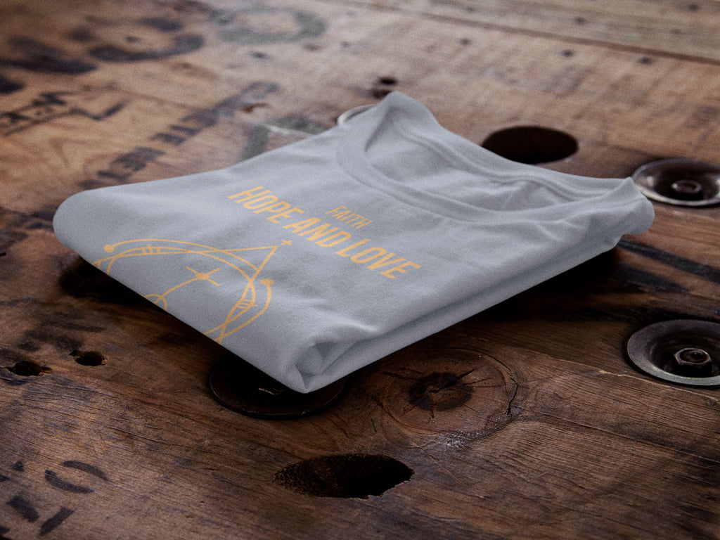 Faith Hope and Love | Christian Faith Inspired Mineral Wash Boxy Cotton T-Shirt