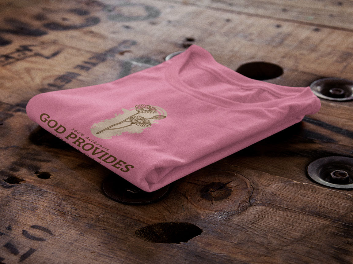 God Provides | Christian Faith Inspired Vintage Washed Oversized Cotton T-Shirt